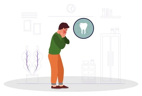 Toothache Concept Illustration Stock Illustration
