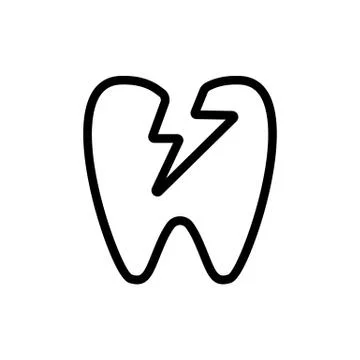 Toothache icon vector. Isolated contour symbol illustration 库存插图