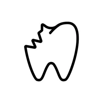 Toothache icon vector. Isolated contour symbol illustration Иллюстрация