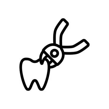 Toothache icon vector. Isolated contour symbol illustration Иллюстрация