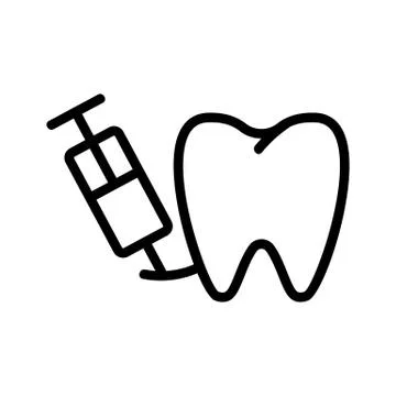 Toothache icon vector. Isolated contour symbol illustration Stock Illustration