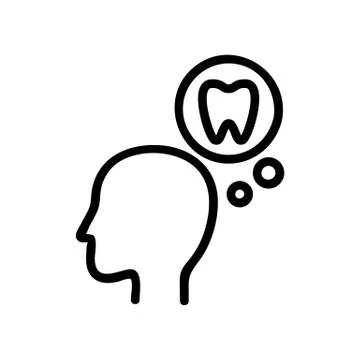 Toothache icon vector. Isolated contour symbol illustration 스톡 일러스트