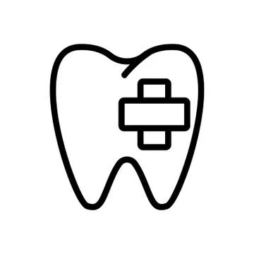 Toothache icon vector. Isolated contour symbol illustration 스톡 일러스트