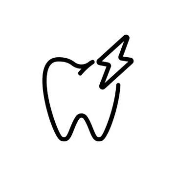 Toothache icon vector. Isolated contour symbol illustration 스톡 일러스트