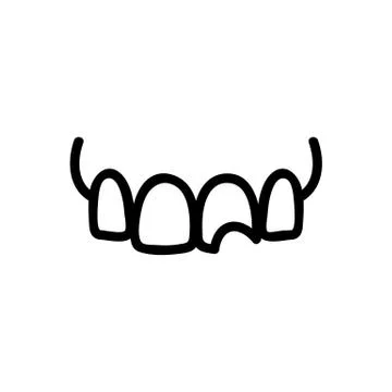 Toothache icon vector. Isolated contour symbol illustration 库存插图