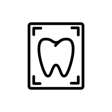 Toothache icon vector. Isolated contour symbol illustration 库存插图