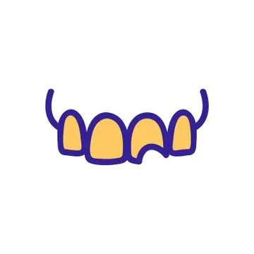 Toothache icon vector. Isolated contour symbol illustration Illustrazione stock