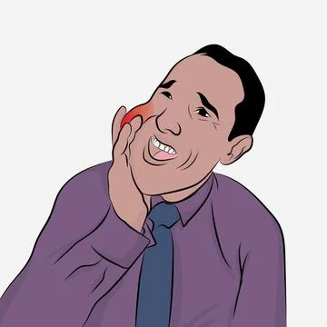 Toothache. Stock Illustration