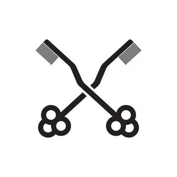 Toothache with key logo design vector graphic symbol icon illustration crea.. Illustrazione stock