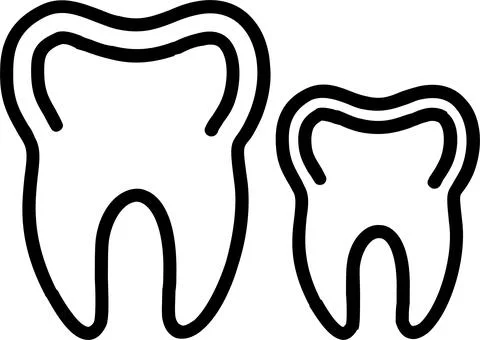 Toothache Line Icon Design Stock-Illustration