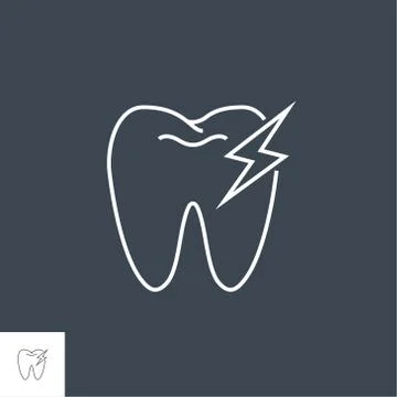 Toothache Line Icon. Stock Illustration