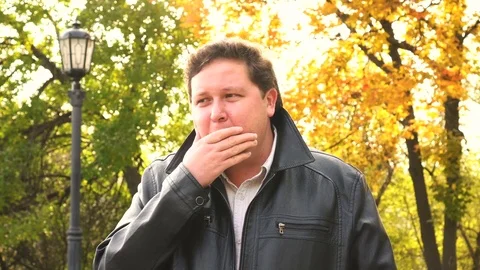 Toothache, Middle Age Man with Pain in Teeth Stock Footage 80923703
