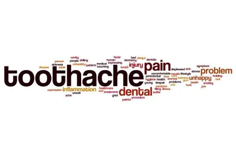 Toothache word cloud イラスト素材
