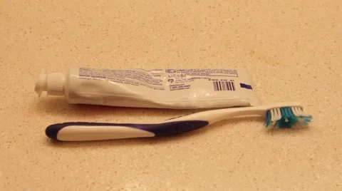 Toothbrush and Toothpaste #2 Stock Footage 50622295