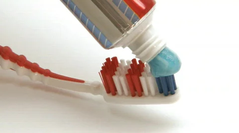 Toothbrush and toothpaste  Video stock 583341