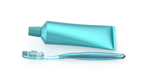 Toothbrush and toothpaste 스톡 동영상 327067354