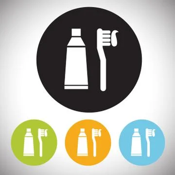 Toothbrush and  toothpaste Illustrazione stock