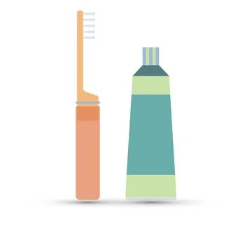 Toothbrush and toothpaste Stock Illustration