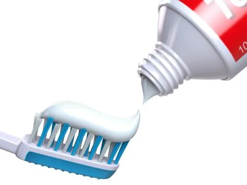 Toothbrush and tube of toothpaste. Stock-Illustration
