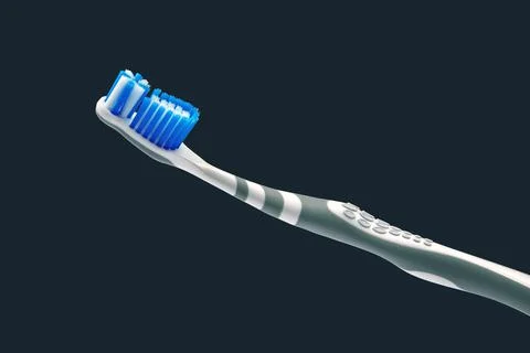 Toothbrush for cleaning teeth on a dark background. health items Stock Photos