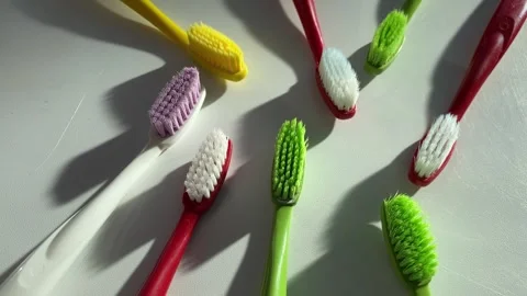 Toothbrush close up Stock Footage 267808715