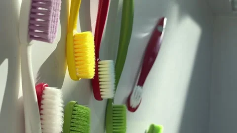 Toothbrush close up Stock Footage 269966979