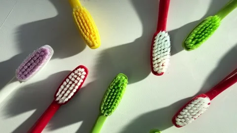 Toothbrush close up Stock Footage 270313253