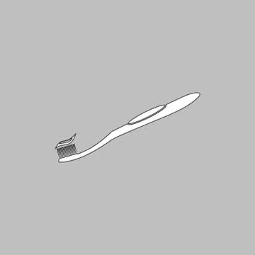 Toothbrush computer symbol Stock Illustration