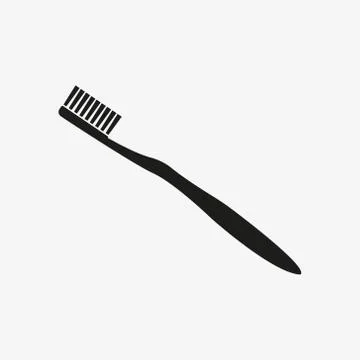 Toothbrush. Flat style icon. Vector illustration. Isolated. Stock Illustration