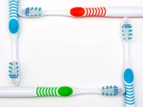 Toothbrush frame Stock Photos