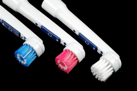 Toothbrush heads Stock Photos