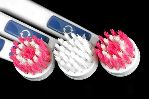 Toothbrush heads Stock Photos