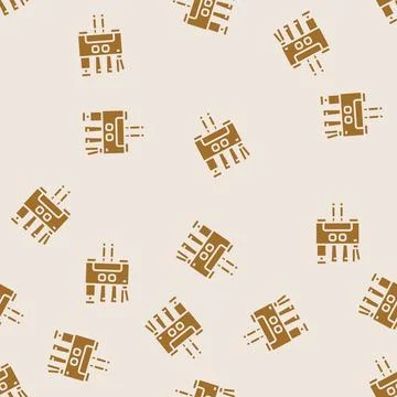 Toothbrush holder glyph seamless pattern Illustrazione stock