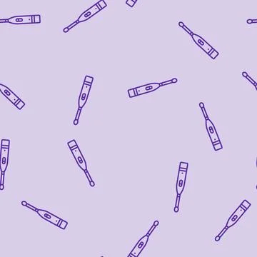 Toothbrush hygiene line seamless pattern Stock Illustration