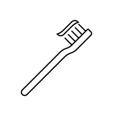 Toothbrush icon element of dentistry icon for mobile concept and web apps. Th Illustrazione stock