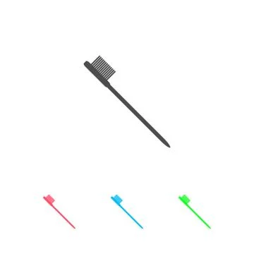 Toothbrush icon flat. Stock Illustration
