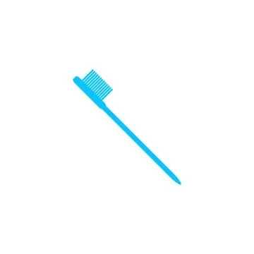 Toothbrush icon flat. Stock Illustration