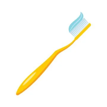 Toothbrush icon in flat style Stock Illustration