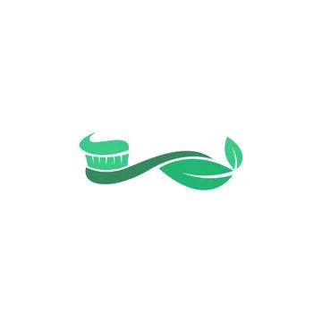 Toothbrush icon logo design template illustration Stock Illustration