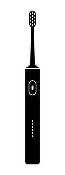 Toothbrush icon set vector illustration. Regular, electric toothbrushes. Illustrazione stock