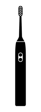 Toothbrush icon set vector illustration. Regular, electric toothbrushes. Illustrazione stock