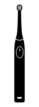 Toothbrush icon set vector illustration. Regular, electric toothbrushes. Illustrazione stock
