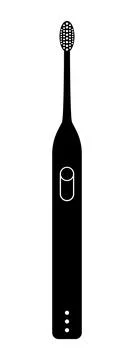 Toothbrush icon set vector illustration. Regular, electric toothbrushes. Illustrazione stock