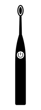 Toothbrush icon set vector illustration. Regular, electric toothbrushes. Illustrazione stock
