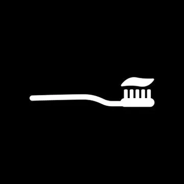 The toothbrush icon. toothpaste symbol. Flat Stock-Illustration