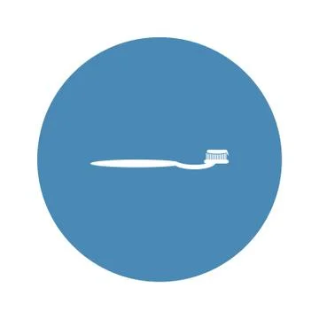 Toothbrush Icon, vector, flat design style Stock Illustration