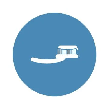 Toothbrush Icon Vector flat design style Stock Illustration