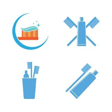 Toothbrush icon vector 스톡 일러스트