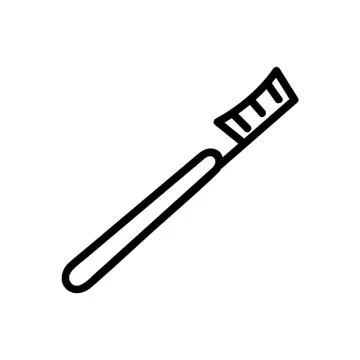 Toothbrush icon vector. Isolated contour symbol illustration Illustrazione stock