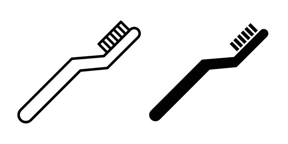 Toothbrush icon vector, symbol, logo illustrations Stock Illustration